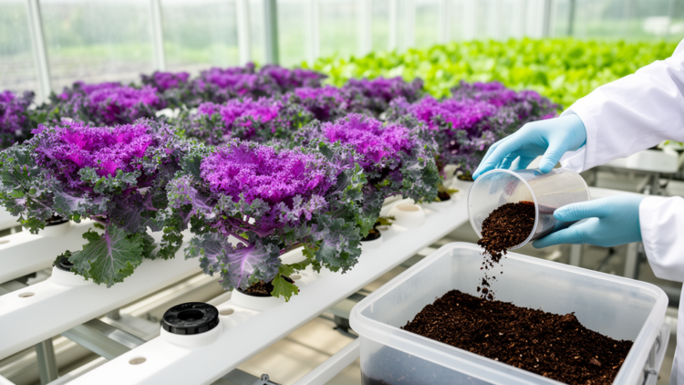 Compost Gives Ornamental Kale a Salt-Stress Shield in Soilless Growing Systems