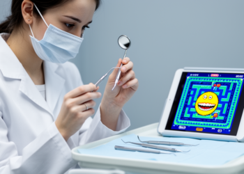 Pac-Man on a Phone Trains Dental Students to Work by Mirror