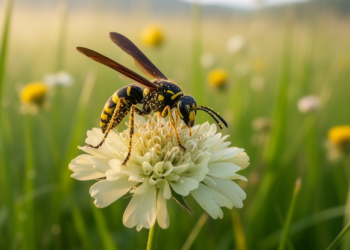 Rare Pollen Wasp Seen for the First Time in Georgia Reveals Its Secret Flower Ritual