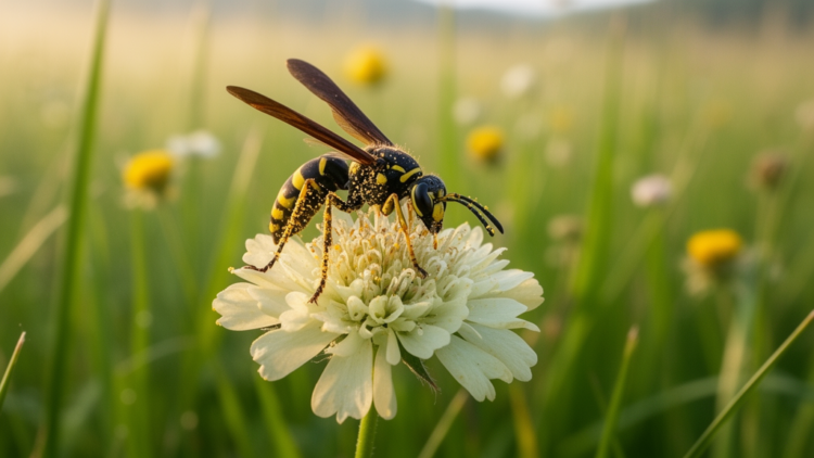 Rare Pollen Wasp Seen for the First Time in Georgia Reveals Its Secret Flower Ritual