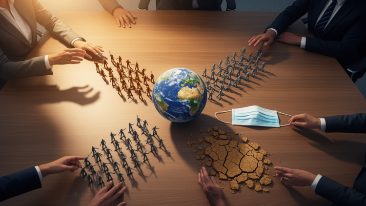 Converging Crises: How Conflicts, COVID-19 and Climate Change Reshape the Global Economy