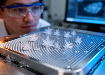 Laser-Patterned Metal Freezes Three Times Faster, and an AI Model Reveals Why