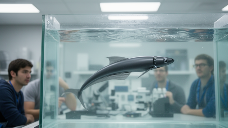 Knifefish-inspired robot Naiad swims like the real thing using a rippling fin and a bendable body
