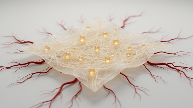 Hidden Nanovesicles in Decellularized Pericardium Trigger New Blood Vessel Growth