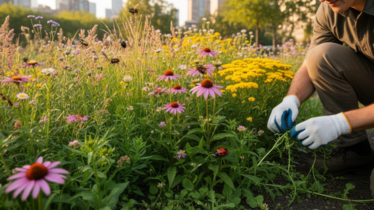 Perennial Plant Mixtures Turn Urban Green Spaces Into Weed-Fighting Insect Havens