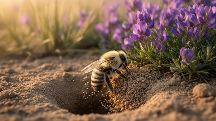 Rare Prairie Bee Digs Surprisingly Shallow Nests and Stays Loyal to One Flower Patch