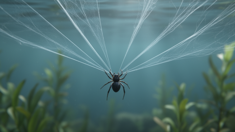 Underwater Spider Weaves Five Distinct Silk Threads, Electron Microscopy Reveals
