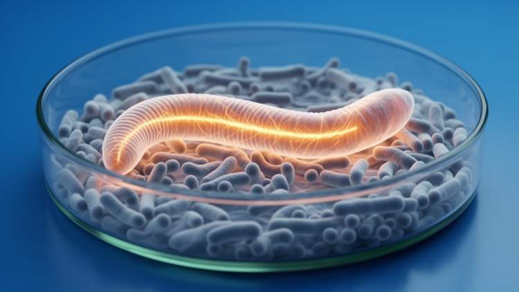 Biofilm-Forming Gut Bacterium Slows Nerve Cell Aging in Worms, Study Finds
