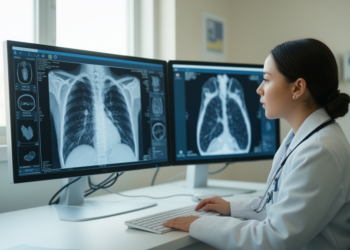 Fusing Lung and Mediastinum Clues Helps AI Tell Bacterial From Viral Pneumonia in Children