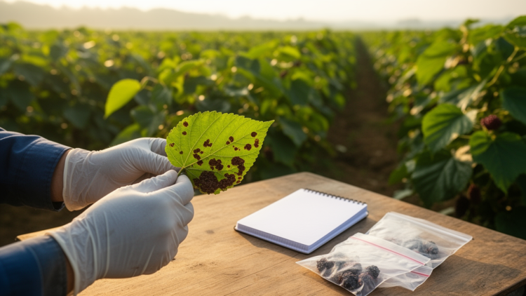 Identification of pathogens causing mulberry leaf spot and resistance evaluation of mulberry germplasms in Hechi, China