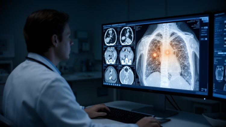AI Reads Plain CT Scans to Tell Benign Lung Nodule from Early Cancer