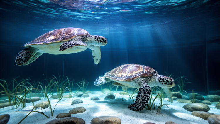 Two Male Sea Turtles Reveal the Secret Rhythm of Life in a Shared Aquarium Tank