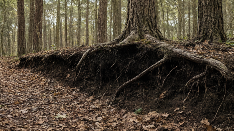 Maturing forests redistribute soil carbon rather than simply storing more
