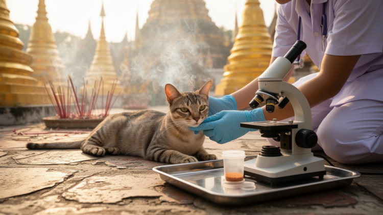 Zoonotic Giardia Strains Found in Bangkok Temple Cats, Study Shows