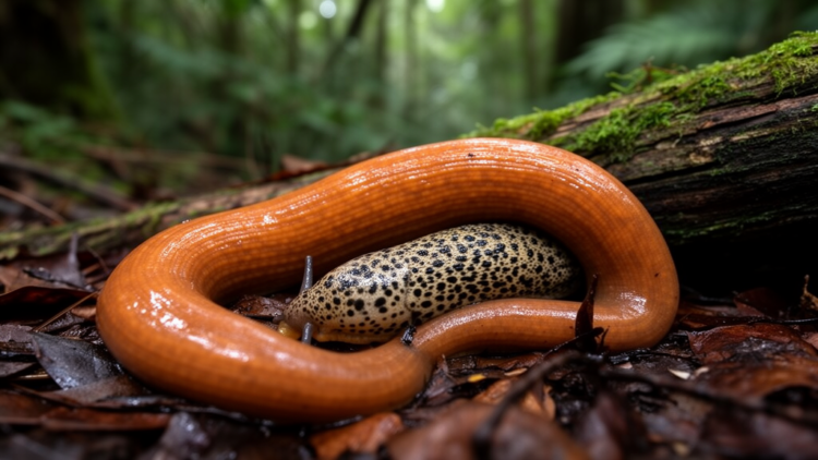 Giant Chilean flatworm caught preying on invasive leopard slug in native forests