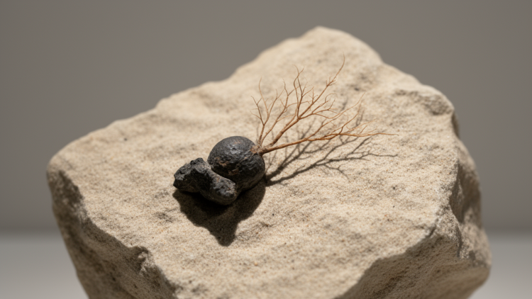 A 410-million-year-old fossil fungus caught in the act of germination