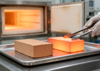 Chemically Activated Clay Bricks Keep Most of Their Strength After 800°C Fire Exposure
