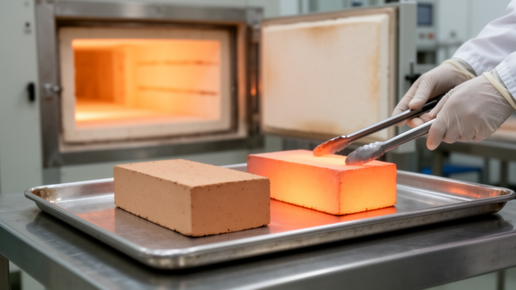 Chemically Activated Clay Bricks Keep Most of Their Strength After 800°C Fire Exposure