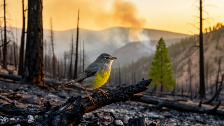 Heat and megafire push Sierra Nevada songbird into shrinking range