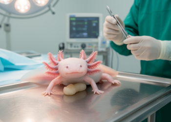 Rare Benign Liver Tumor Removed From Pet Axolotl in Landmark Case