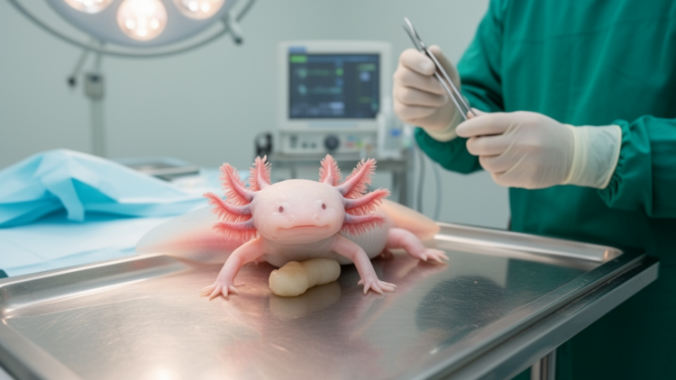 Rare Benign Liver Tumor Removed From Pet Axolotl in Landmark Case