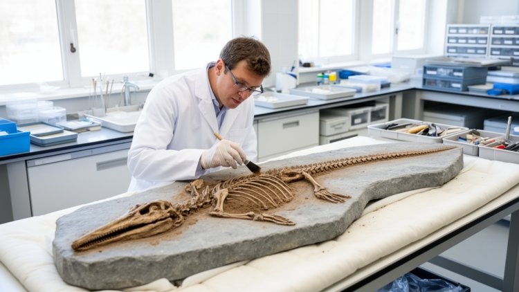 Hidden Triassic Sea Reptile Skeleton Reveals Bone Secrets After Decade in Storage
