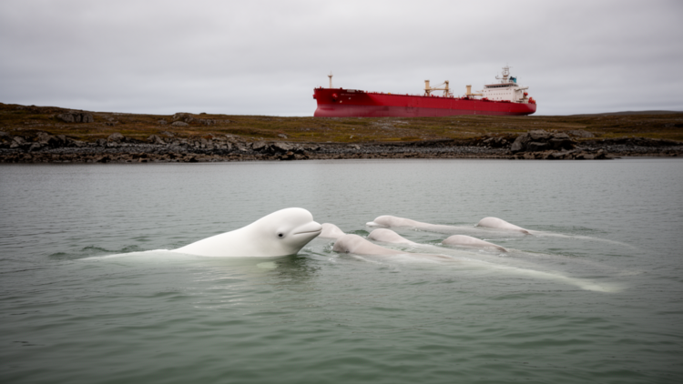 Beluga Whales Go Silent as First Cargo Ship Approaches Churchill Estuary