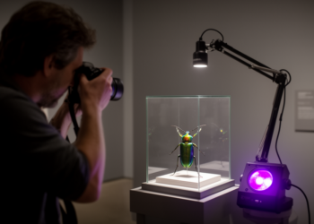 Museum lighting for insect photography falls short, daylight LEDs and UV imaging offer a fix