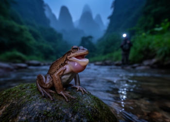 Frog Calls Reveal Hidden Species and a New Range in Guizhou