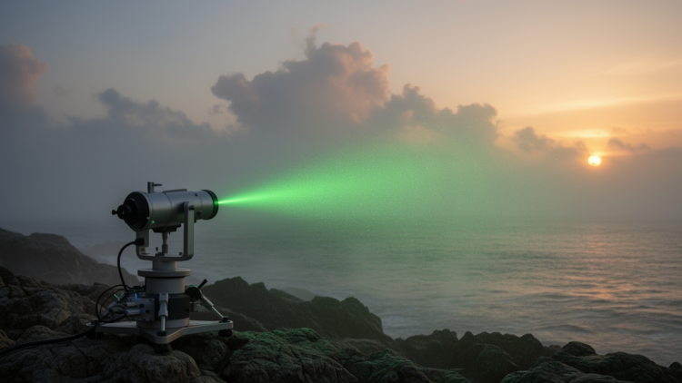 Tricomi beams reveal how humidity reshapes light scattering over the sea