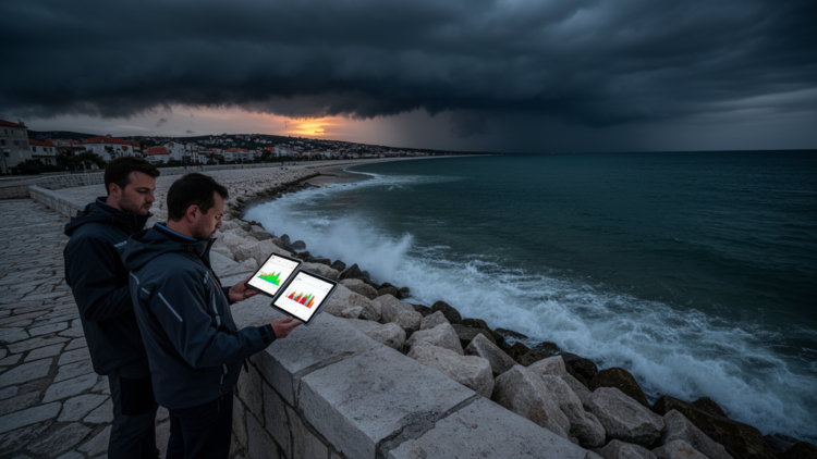 One Croatian estuary, one storm, and the math that couldn’t agree on a flood