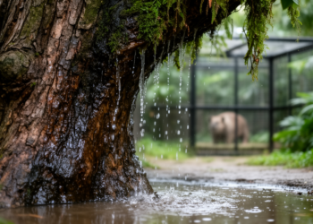 Rainwater flowing down trees reveals mammal DNA in pioneering zoo study