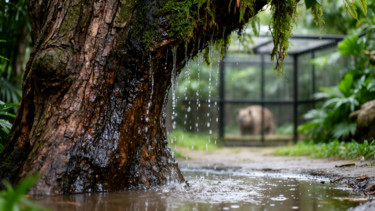 Rainwater flowing down trees reveals mammal DNA in pioneering zoo study