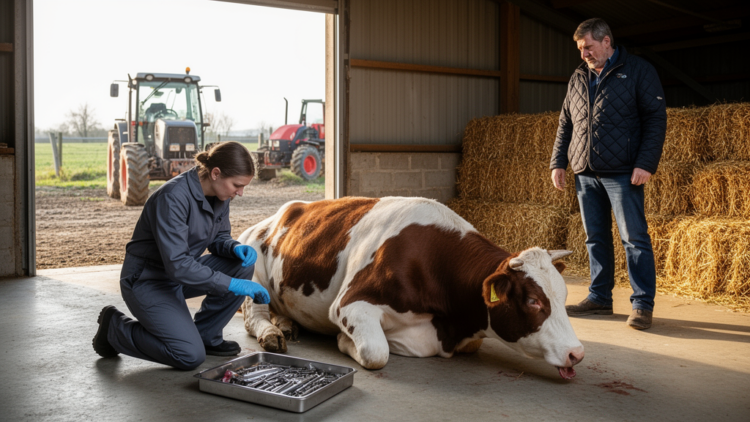 Why Cattle Necropsies Rarely Happen on the Farm: Landmark Scoping Review Reveals Training Gaps and Barriers