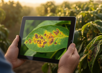 Vision-language model CA-CLIP diagnoses multiple coexisting leaf diseases from a single image