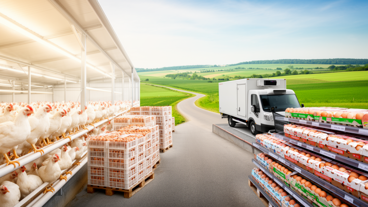 Network model maps Germany’s egg supply chain from farm to fork