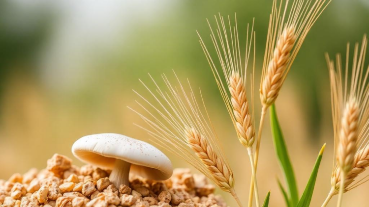 Mushroom Waste and Insect Frass Team Up to Boost Wheat Yields and Grain Nutrition