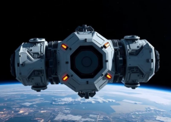 Deployable Space Modules Learn to Fix Their Own Shape Before Docking