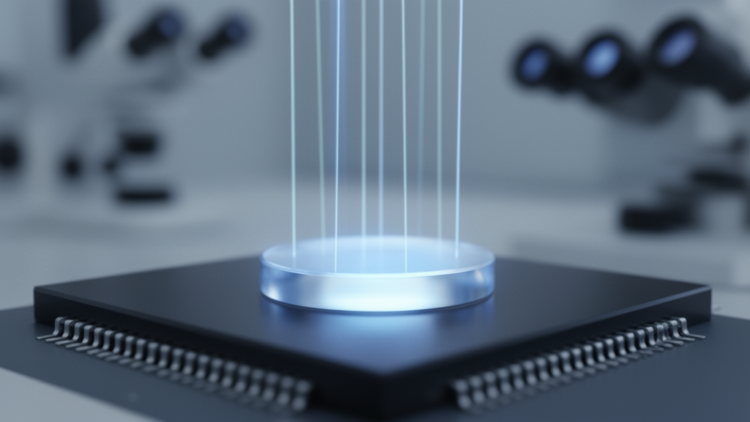 Chip-scale laser beams light nearly straight up from lithium niobate microdisk