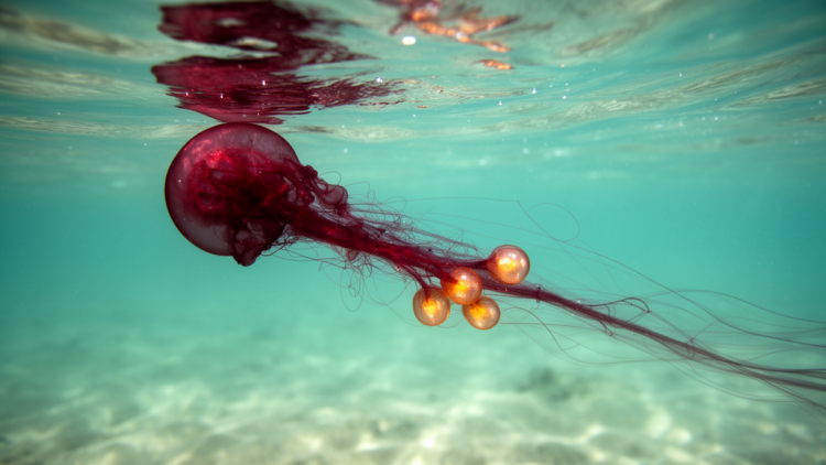 Rare Siphonophore Rhizophysa eysenhardtii Spotted in Shallow Waters of False Bay, South Africa