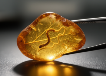 Caterpillars Trapped in Amber Reveal 99-Million-Year-Old Leaf-Mining Moths