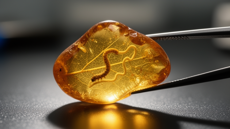 Caterpillars Trapped in Amber Reveal 99-Million-Year-Old Leaf-Mining Moths