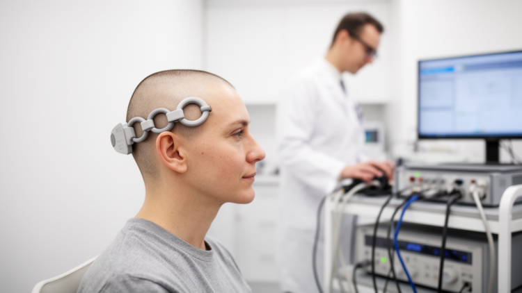 Deep brain stimulation coil boosts walking math power in healthy adults