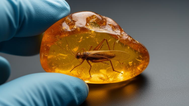 Weird six-legged Cretaceous cricket preserved in amber crawled instead of jumping