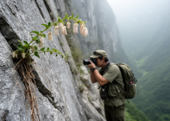 New bell-flowered plant species discovered clinging to Yunnan limestone cliffs