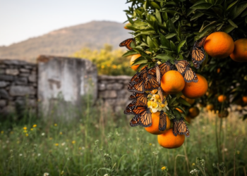 Monarch butterflies in Portugal cling to life in abandoned orange orchards