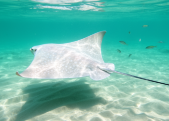 Ghostly white spotted eagle ray is first leucistic one ever recorded