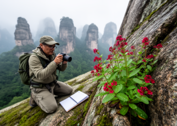 New Spurge Species With Crimson Flowers Discovered on China’s Sacred Mount Fanjing