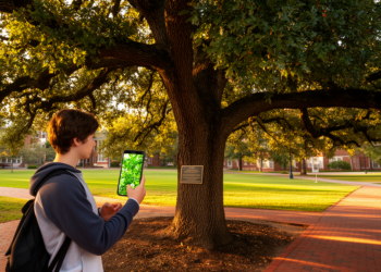 Campus trees get QR codes that turn smartphones into botanical field guides