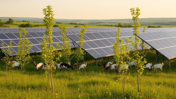 Why Trees Keep Winning the Battle Inside Solar Parks—and How Grazing Goats Could End It